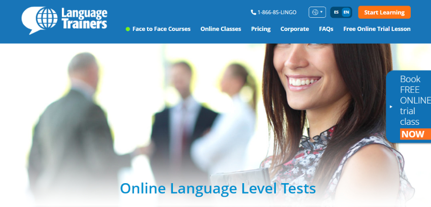 آزمون تعیین سطح سایت languagetrainers