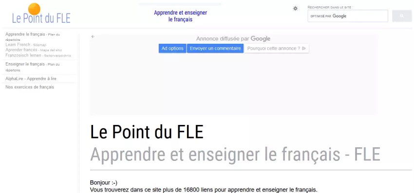 معرفی سایت Le Point du FLE 