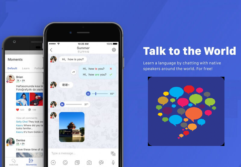 اپلیکیشن HelloTalk برای یادگیری زبان کره ای