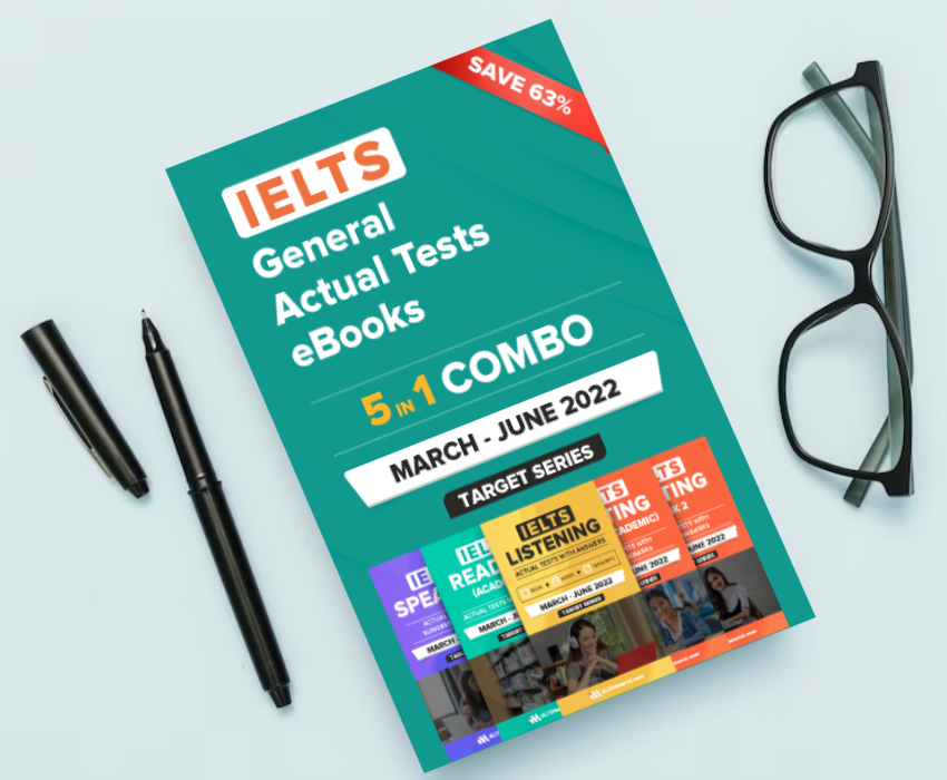 IELTS (General) 5 in 1 Actual Tests eBook combo