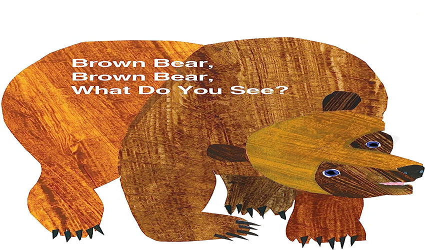 رمان خرس قهوه ای، خرس قهوه ای، چه می بینید (اریک کارل) برای یادگیری زبان انگلیسی کودکان