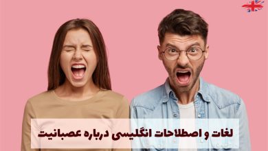 لغت و اصطلاح انگلیسی مربوط به عصبانیت + معنی فارسی