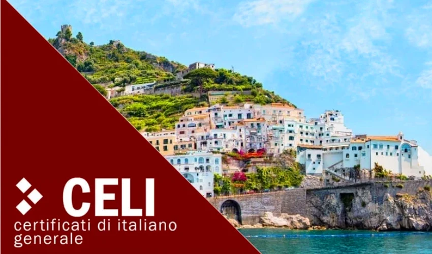 منظره ای از ایتالیا به همراه لوگو آزمون CELI
