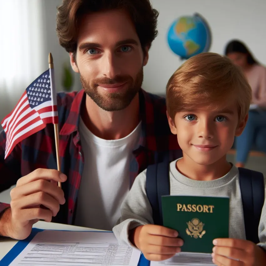 فردی که بعد از مهاجرت میخواهد فرزند خود را در یک مدرسه انگلیسی زبان ثبت نام کند