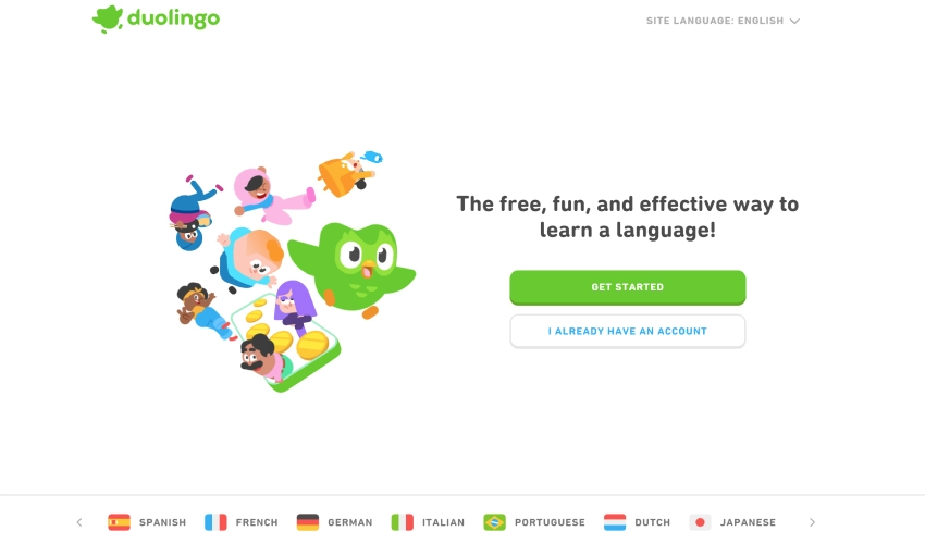 سایت duolingo منبعی مناسب برای تعیین سطح زبان ایتالیایی