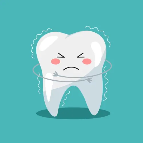 sensitive teeth cartoon image دندان های حساس به انگلیسی