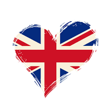لوگو پرچم انگلیس به شکل قلب