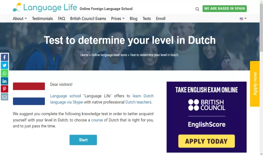 سایت languagelifeschool.com