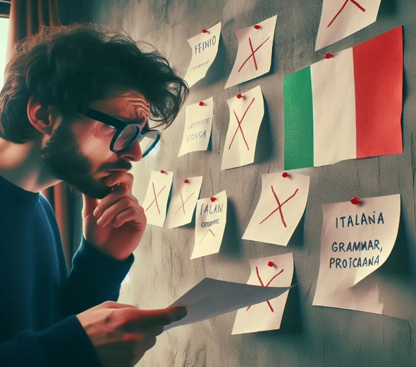 قسمتی از گرامرهای زبان ایتالیایی که زبان آموزان در آنها دچار اشتباه می شوند
