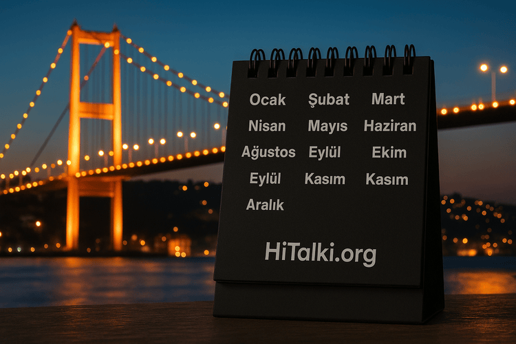 تقویم ماه‌های سال به زبان ترکی استانبولی