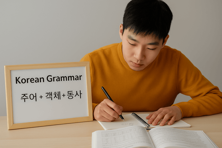 آموزش گرامر زبان کره‌ای به صورت قدم‌به‌قدم برای مبتدیان – یادگیری ساخت جمله، صرف فعل‌ها و قواعد پایه در زبان کره‌ای