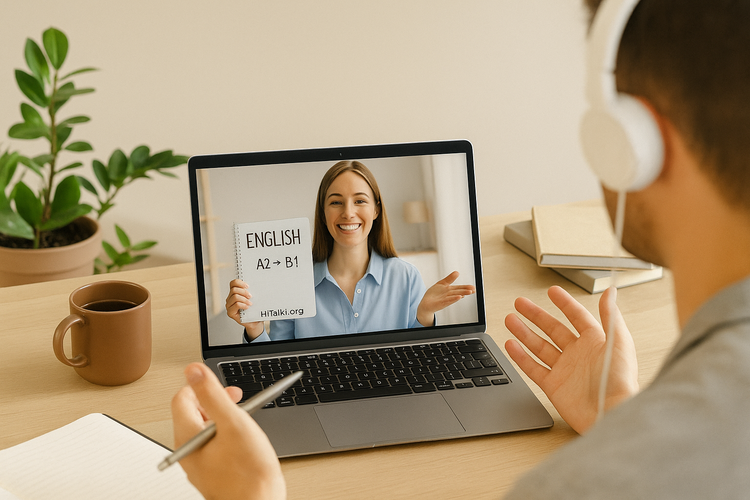 یادگیری زبان انگلیسی در ۳ ماه با برنامه A2 تا B1، تمرین روزانه و مدرس آنلاین