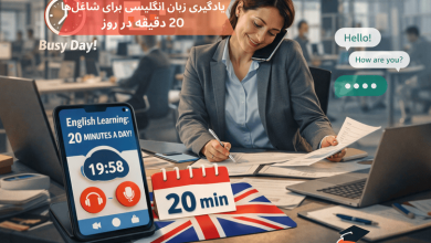 پلن یادگیری زبان انگلیسی برای افراد شاغل با برنامه روزانه 20 دقیقه‌ای در محیط کاری