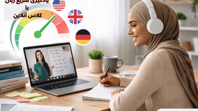 یادگیری سریع زبان با کلاس آنلاین و مدرس واقعی در محیط آموزشی تعاملی