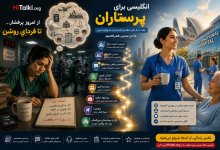 پرستار در حال یادگیری زبان انگلیسی برای مهاجرت؛ مقایسه مسیر کاری از بیمارستان ایران تا بیمارستان بین‌المللی با کمک HiTalki
